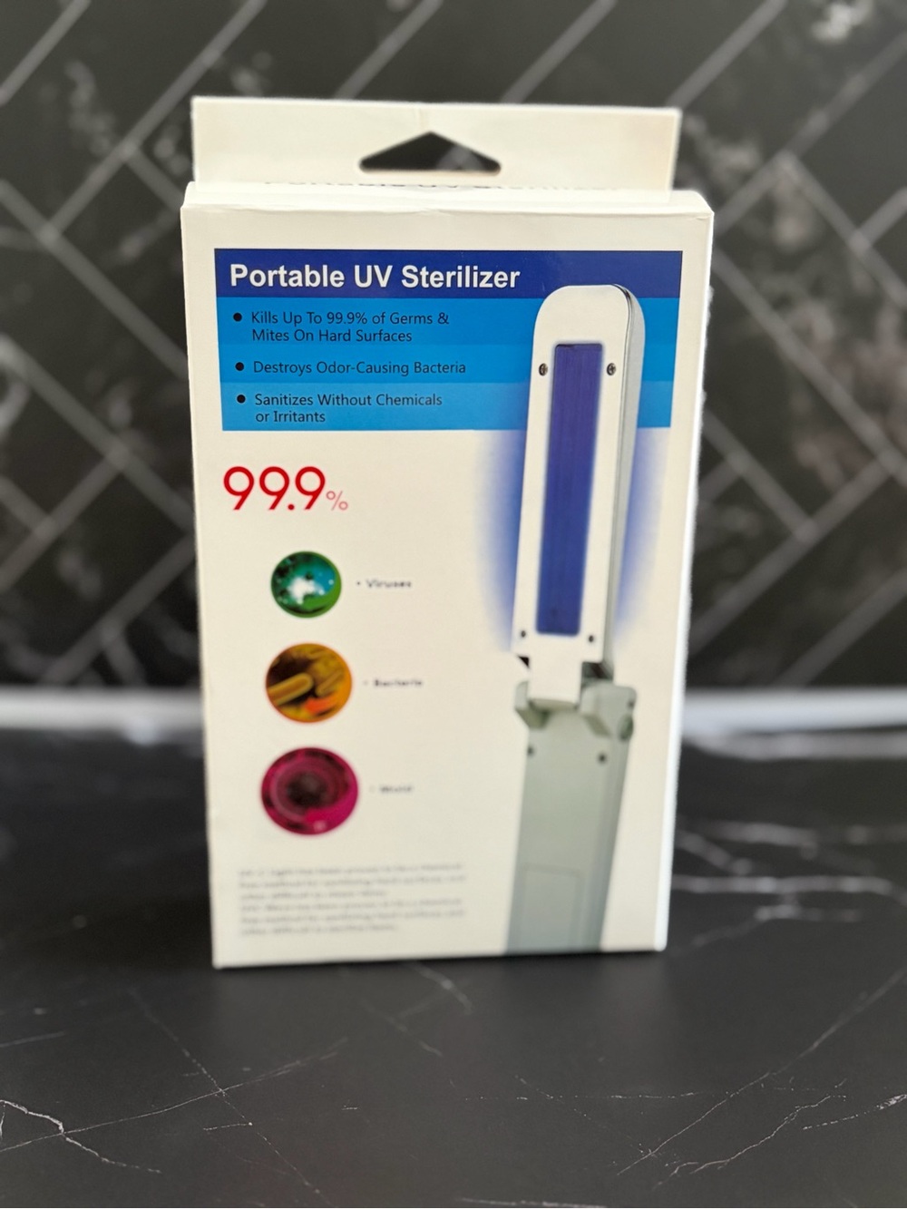 Portable UV Light Sanitizer Wand Handheld UVC Travel Sterilizerlamp NEW Open Box